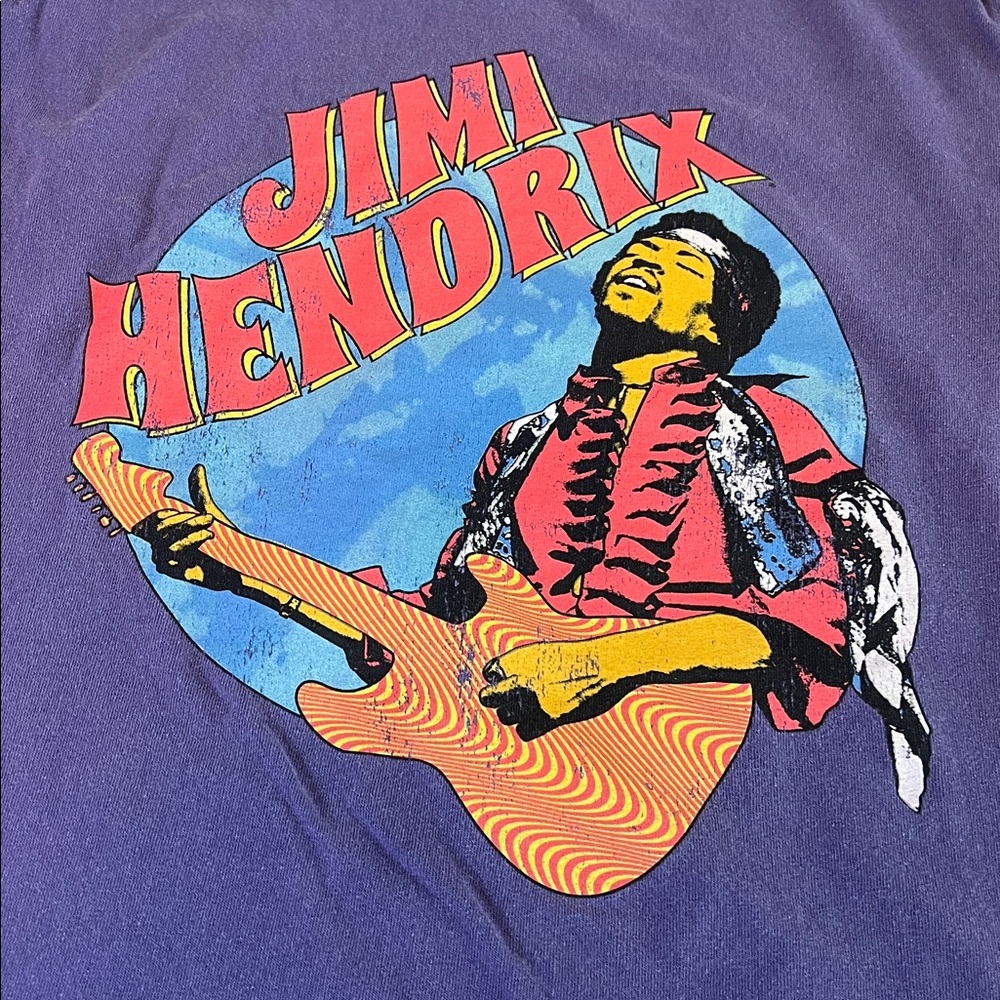 Jimi Hendrix Graphic TShirt Purple Size Medium